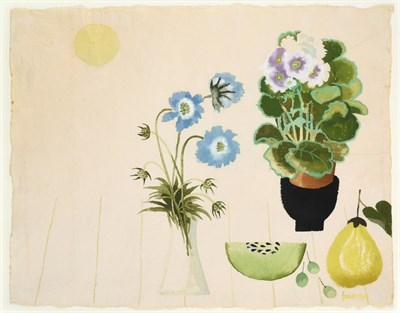 Lot 63 - Mary Fedden OBE, RA, RWA (1915-2012)  ''Summer Table''  Signed and dated 1990, watercolour, 46cm by