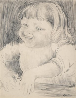 Lot 66 - Sir Jacob Epstein KBE (1880-1959)  Study of a young girl possibly the artist's daughter Jackie...