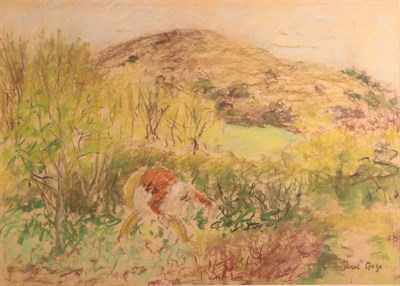 Lot 68 - Paul Maze (1887-1979) French ''Jessie Gardening'' Signed, pastel, 53.5cm by 75cm    Provenance:...