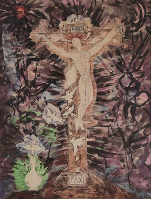 Lot 81 - Sir Francis Rose (1909-1979) ''Crucifixion'' circa 1953 Mixed media, 63.5cm by 47.5cm...