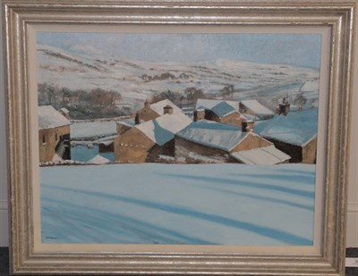 Lot 93 - Brian Alderman (b.1954) ''The Last Days of Winter, Lowgate Burtersett'' Looking down...