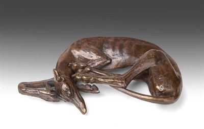 Lot 108 - Sally Arnup FRBS, ARCA (1930-2015) ''Greyhound Resting 'Holly'' Signed and numbered I/X,...