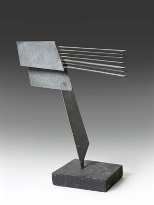 Lot 111 - Werner Paul Witschi (1906-1999) Swiss Abstract form Signed and dated 1962 to base, iron on a wooden