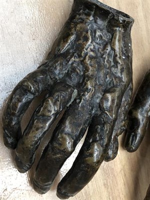 Lot 112 - Attributed to Sir Jacob Epstein KBE (1880 -1959) Pair of hands Bronze, 6.5cm high  Provenance:...