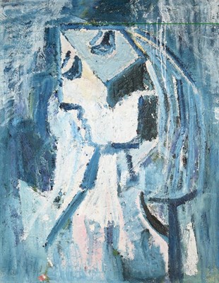 Lot 127 - Joash Woodrow (1927-2006) ''Weeping Woman'' Oil on sackcloth, circa 1960/65, 100cm by 76cm...
