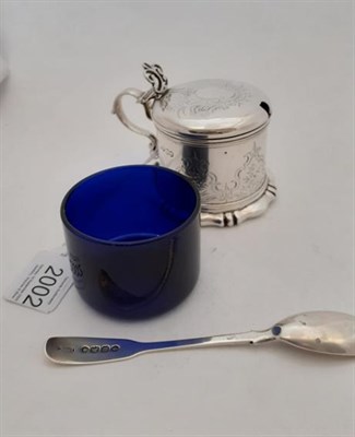 Lot 2002 - A Victorian Silver Mustard-Pot, by Charles Fox, London, 1839, drum-shaped and with spreading...