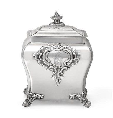 Lot 2003 - A Victorian Silver Tea-Caddy, by Henry Wilkinson and Co., Sheffield, 1838, in the George III style