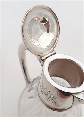 Lot 2005 - A Victorian Silver-Mounted Cut-Glass Claret-Jug, by Horace Woodward and Co. Ltd., London, 1895, the