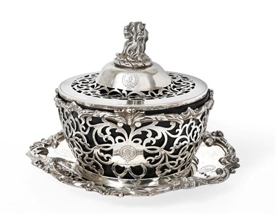 Lot 2006 - A Victorian Silver Butter-Dish, Cover and Stand, by Charles Reily and George Storer, London,...