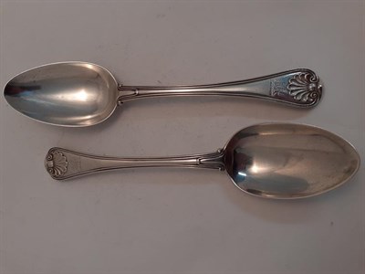 Lot 2025 - A Set of Four George III Silver Table-Spoons, by Paul Storr, London, 1817, Old English Military...