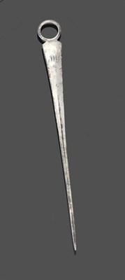 Lot 2030 - A George III Silver Meat-Skewer, by John Hayne, London, 1802, of typical form, with loop handle and