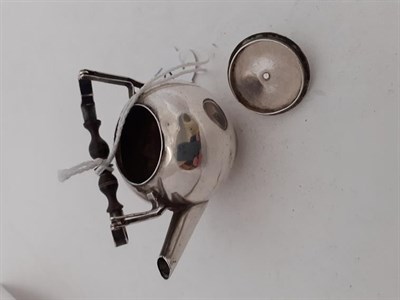 Lot 2039 - A George I Silver Miniature Toy Teapot, Maker's Mark IS, Probably London, Circa 1720, globular...