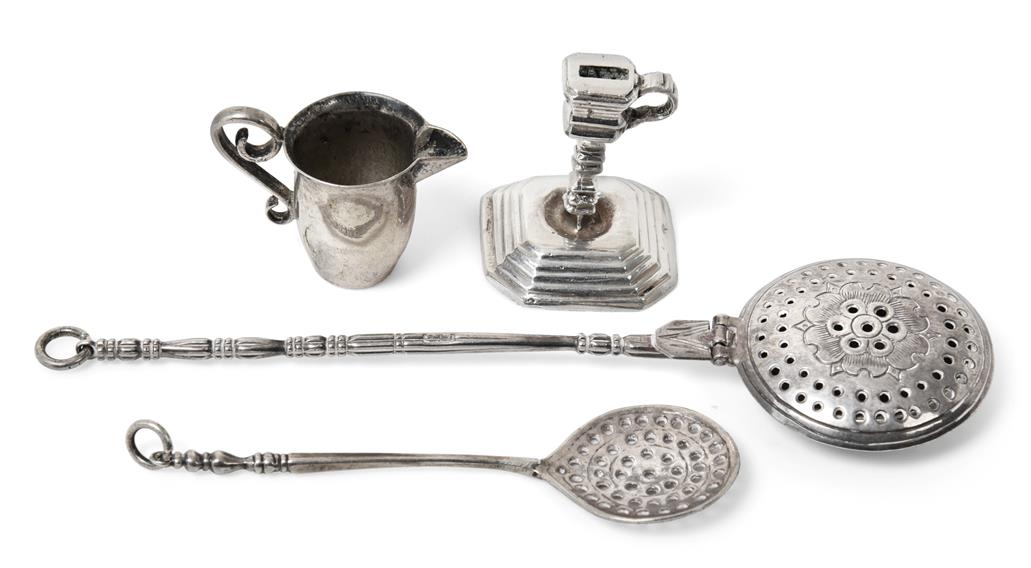 Lot 2041 - A Collection of Silver and Metalware Miniature Silver Toys, Some With Spurious Marks, Probably 20th