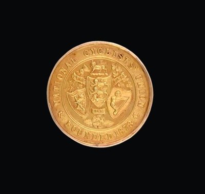 Lot 2045 - A Victorian Gold Medal, by J. A. Restall and Co., Birmingham, 1896, 15ct, circular, the obverse...