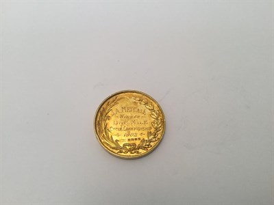 Lot 2051 - An Edward VII Gold Medal, T. and J. Bragg Ltd., Birmingham, 1902, 18ct, Supplied by Spiridion...