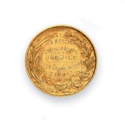 Lot 2052 - An Edward VII Gold Medal, Maker's Mark JM, Possibly for Joseph Moore, Birmingham, 1901, 18ct,...