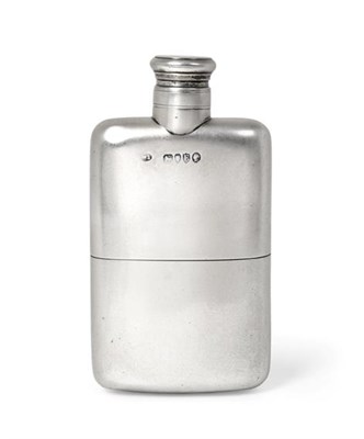 Lot 2058 - A Victorian Silver Hip Flask, by William Summers, London, 1880, oblong, the lower body with...