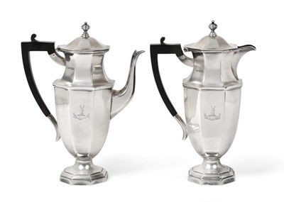 Lot 2073 - A George V Silver Coffee-Pot and Hot-Water Jug, by Mappin and Webb, Sheffield, 1925, each...