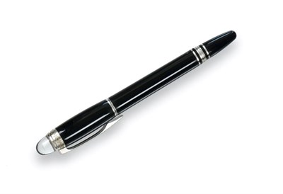 Lot 2109 - A Montblanc Starwalker Roller-Pen, Numbered IR1538862, the black resin body with white metal...