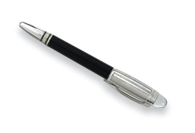 Lot 2112 - A Montblanc Starwalker Roller-Pen, Numbered KU1680331, the black resin body and the white metal...