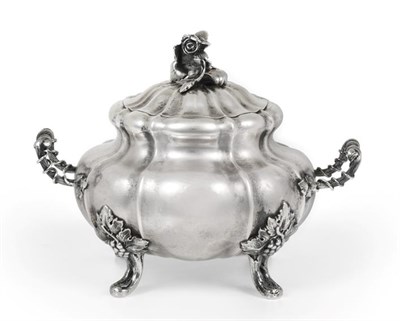 Lot 2123 - A Russian Silver Sugar-Bowl and Cover, by Carl Seipel, St. Petersburg, 1859, baluster and on...