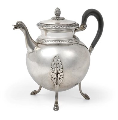 Lot 2125 - A German Silver Teapot, by J. D. Schleissner & Söhne, Hanau, First Quarter 20th Century, in...