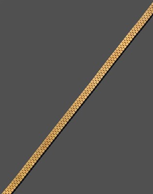 Lot 2234 - A 9 Carat Gold Brick Link Necklace, formed of yellow textured brick links, length 43cm see...