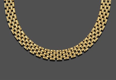 Lot 2244 - An 18 Carat Gold Fancy Link Chain, formed of yellow brick links, length 43cm see illustration