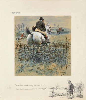 Lot 1015 - Charles Johnson Payne ''Snaffles'' (1884-1967) ''Tonnage - and when Hounds really run, can show how