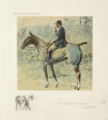 Lot 1017 - Charles Johnson Payne ''Snaffles'' (1884-1967) ''The Gent in Ratcher - I have my man cleanig my...