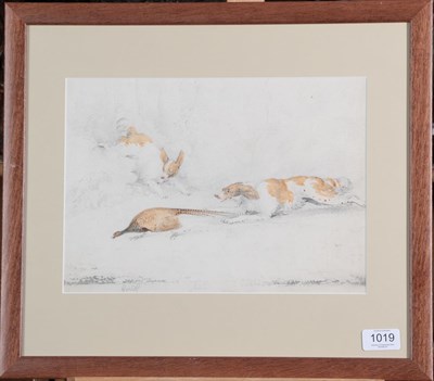 Lot 1019 - Samuel Howitt (1756-1822) The Pheasant chase Signed, pencil and watercolour, 22.5cm by 31.5cm...
