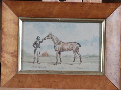 Lot 1022 - Henry Thomas Alken (1785-1851) Crossing the finish line Watercolour, together with B* M* (early...