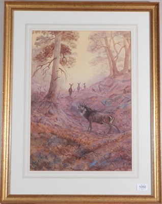 Lot 1050 - Harold Frank Wallace (1881-1962) The Roar Signed and dated 1919, watercolour, 51cm by 36cm...