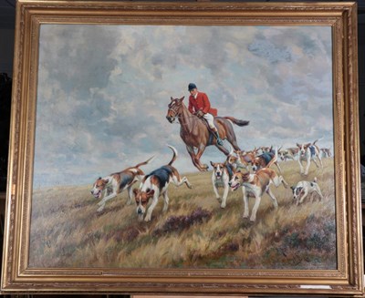 Lot 1072 - Wright Barker RBA (1864-1941) On the scent  Signed, oil on canvas, 70cm by 85.5cm  Provenance:...