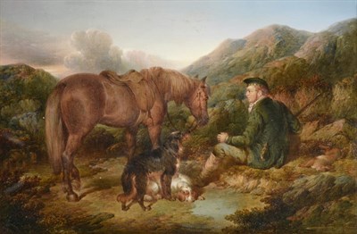 Lot 1079 - Paul Jones (1855-1888) Sportsman's repose Signed and dated 188*, oil on canvas board, 28.5cm by...