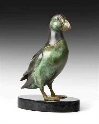 Lot 1087 - Martin Hayward-Harris (b.1959) Atlantic Puffin Monogrammed and numbered 7/10, bronze with...