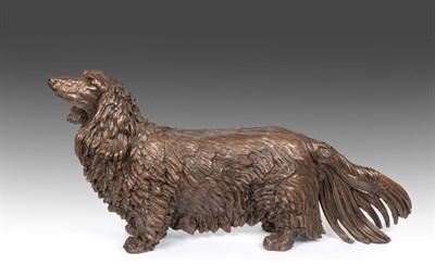 Lot 1095 - Sally Arnup FRBS, ARCA (1930-2015) ''Miniature Long Haired Dachshund'' Signed and numbered...