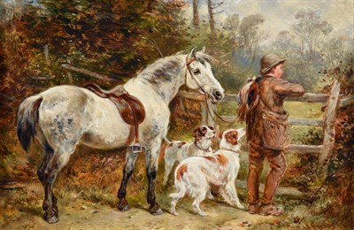 Lot 1108 - James Hardy Junior (1832-1889) Scottish Picker up with his horse and Spaniels Signed and dated...