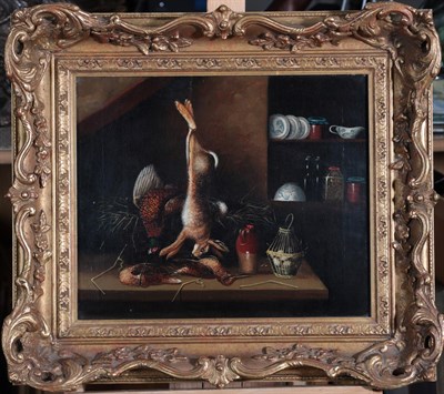 Lot 1112 - Benjamin Blake (fl.1807-1825) Still life with dead game  Oil on panel, 24cm by 29.5cm   Provenance