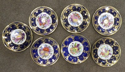 Lot 45 - A Set of Six Flight, Barr & Barr Worcester Porcelain Dessert Plates, circa 1820, painted with...