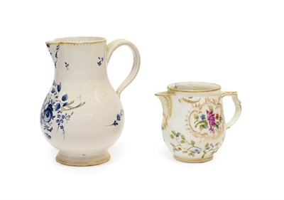 Lot 80 - A Berlin Porcelain Cream Jug, circa 1800, of fluted ovoid form, painted with flowersprays and...