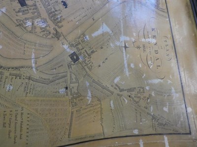Lot 150 - Wood (John) Plan of Kendal, 1833, engraved map, linen backed, wooden headpiece and roller