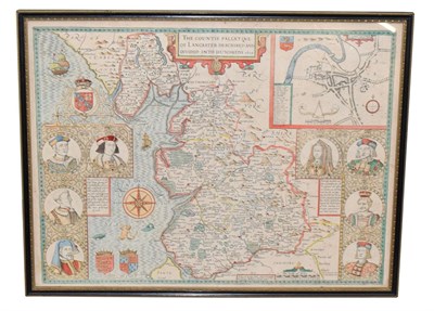 Lot 153 - John Speed, The County Pallatine of Lancaster, Described and Divided into Hundreds 1610,...