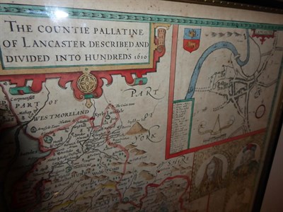 Lot 153 - John Speed, The County Pallatine of Lancaster, Described and Divided into Hundreds 1610,...