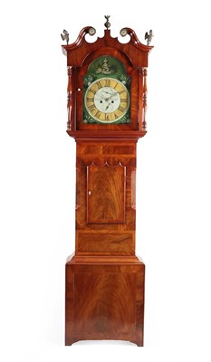 Lot 168 - A Mahogany Eight Day Longcase Clock, signed Coates, Wakefield, early 19th century, swan neck...