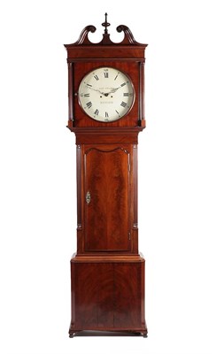 Lot 170 - A Mahogany Eight Day Longcase Clock, signed Saml Collier, Eccles, circa 1800, swan neck...