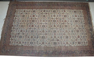 Lot 188 - Amritsar Carpet Punjab, circa 1890 The ivory field with columns of large flowerhead and angular...