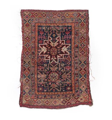 Lot 226 - Lesghi Rug South West Caucasus, circa 1900 The indigo field with two typical stars and...