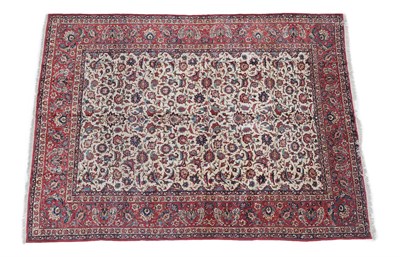 Lot 232 - Isfahan Carpet Central Iran, 2nd half 20th century The cream field with an all over design of...