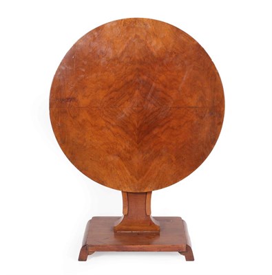 Lot 262 - A 1920/30 Walnut Tilt-Top Occasional Table, bearing label Design Registration Applied For, the...